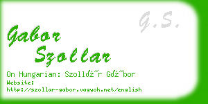 gabor szollar business card